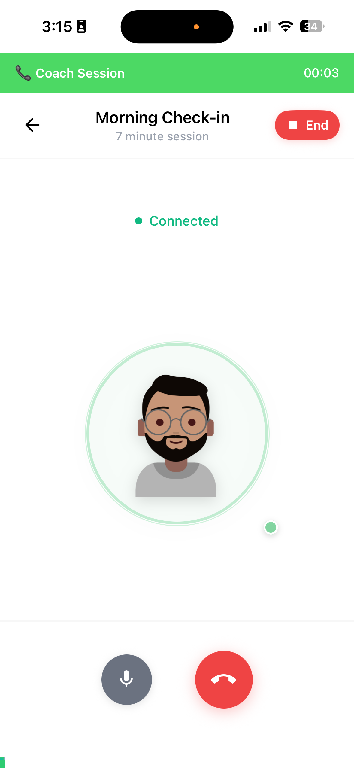 Coach call screenshot