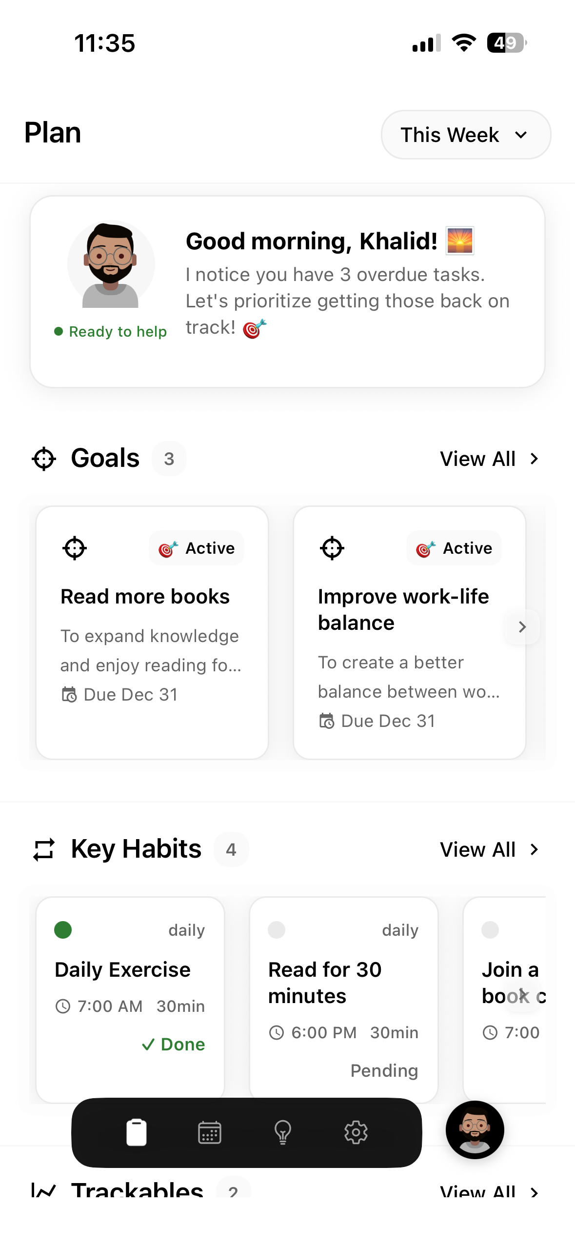 Your Day Clearly - Grova organizes tasks & habits into a realistic daily schedule—no stress, no guesswork.
